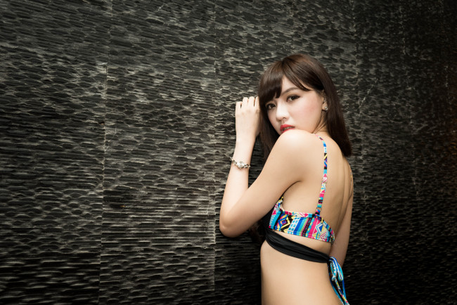 Обои картинки фото девушки, -unsort , азиатки, купальник, поза, азиатка