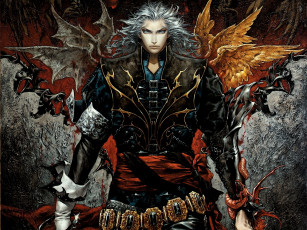 Картинка видео+игры castlevania +curse+of+darkness крылья змея белые волосы hector мужчина ayami kojima арт