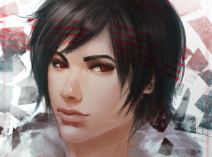 Картинка рисованное люди портрет взгляд парень брюнет