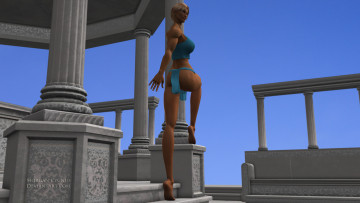 обоя 3д графика, эльфы , elves, взгляд, фон, эльфийка