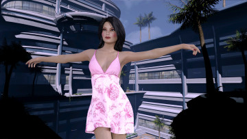 Картинка 3д+графика люди+ people фон взгляд девушка