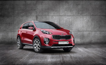Картинка автомобили kia красный 2015г gt line sportage