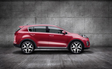 Картинка автомобили kia красный 2015г gt line sportage