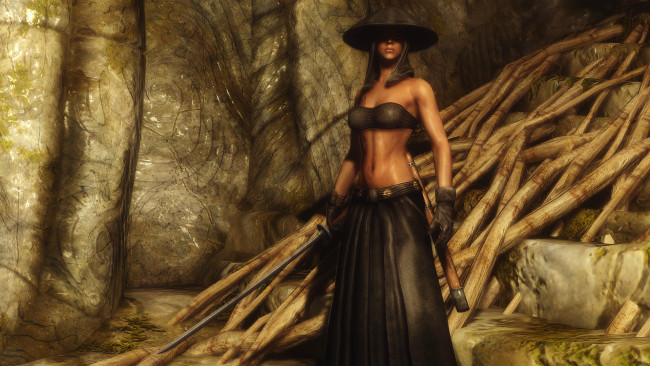 Обои картинки фото the elder scrolls v skyrim, видео игры, the elder scrolls v,  skyrim, фон, взгляд, девушка