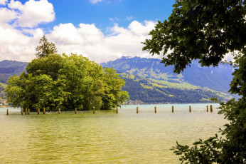 Картинка природа реки озера деревья река вода горы