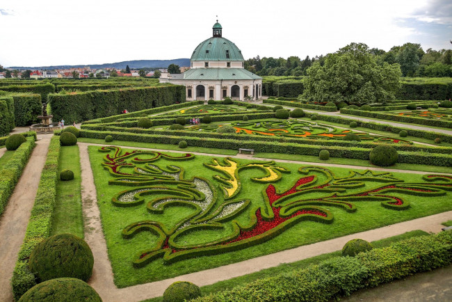 Обои картинки фото природа, парк, цветы, дизайн, клумбы, ландшафтный