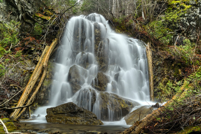 Обои картинки фото природа, водопады, водопад, река, лес