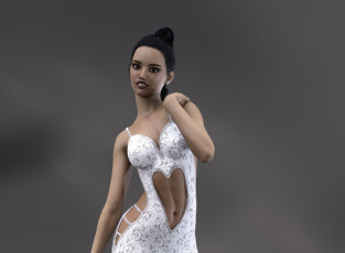 Картинка 3д+графика люди+ people девушка фон взгляд