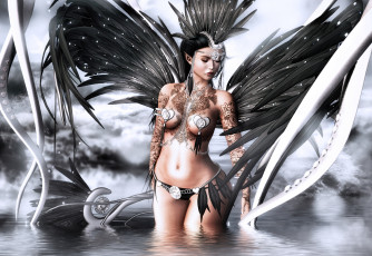 Картинка 3д+графика эльфы+ elves девушка