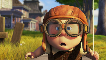 Картинка мультфильмы up мальчик очки ребенок шлем