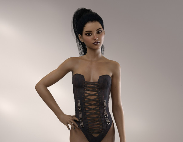 Обои картинки фото 3д графика, люди , people, девушка, фон, взгляд