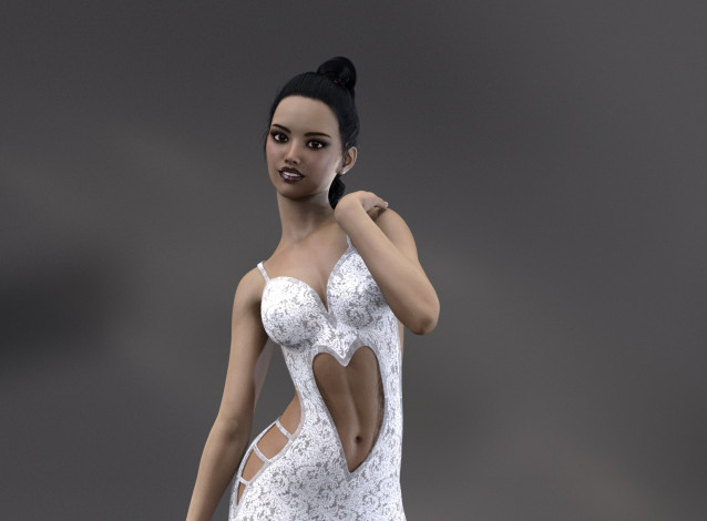 Обои картинки фото 3д графика, люди , people, девушка, фон, взгляд