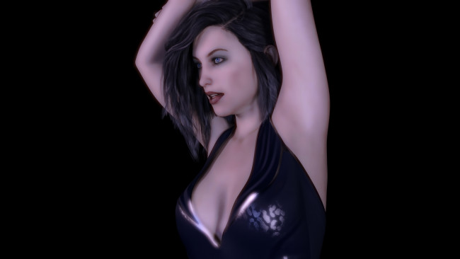 Обои картинки фото 3д графика, люди , people, фон, взгляд, девушка