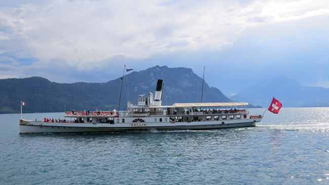 Обои картинки фото корабли, пароходы, катер, река