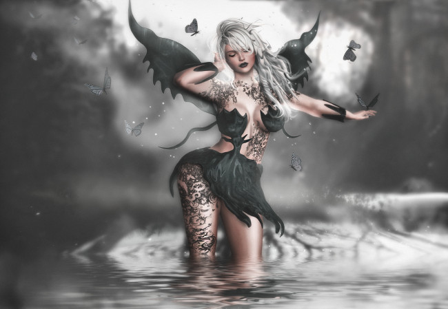 Обои картинки фото 3д графика, фантазия , fantasy, девушка