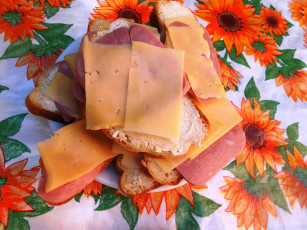 Картинка еда бутерброды +гамбургеры +канапе сыр хлеб колбаса