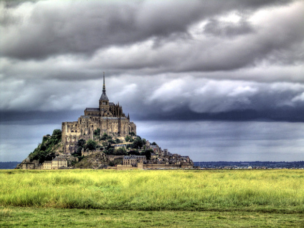 Обои картинки фото города, крепость мон-сен-мишель , франция, крепость