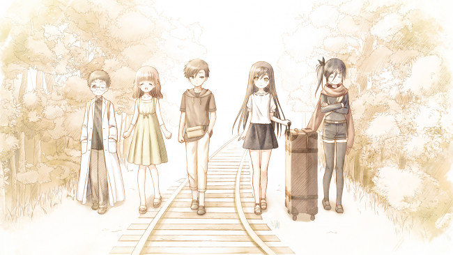 Обои картинки фото аниме, summer pockets, дети