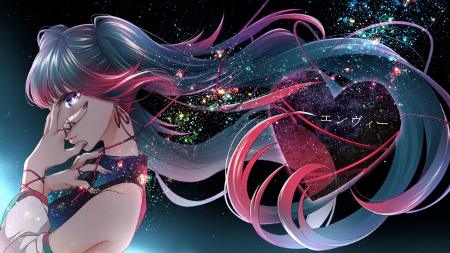 Обои картинки фото аниме, vocaloid, девушка