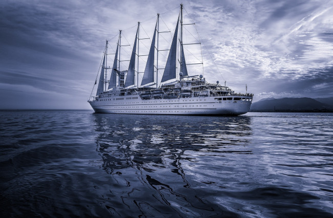 Обои картинки фото корабли, Яхты, wallhaven, море, корабль, небо, синий, побережье, парус