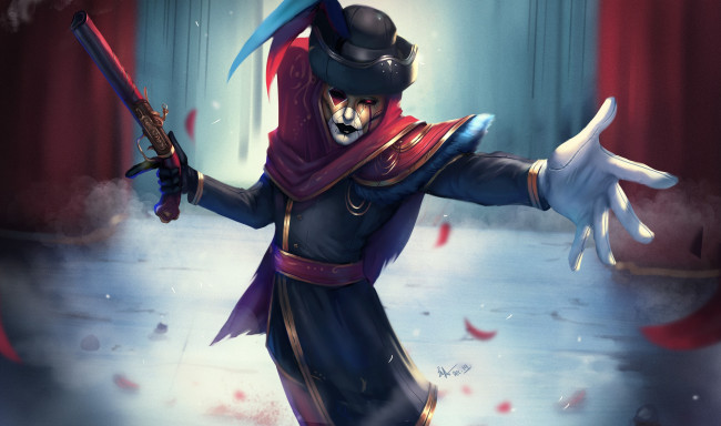 Обои картинки фото видео игры, league of legends, пистолет, персонаж