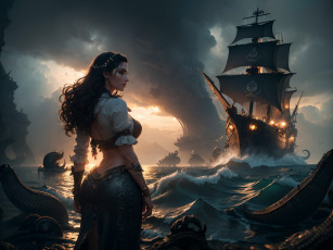 Картинка фэнтези девушки нейросети графика нейроарт ai art нейронные сети рисунки нейро искусство