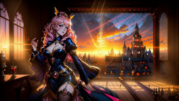 Картинка аниме магия +колдовство +halloween нейросети графика нейроарт ai art нейронные сети рисунки нейро искусство