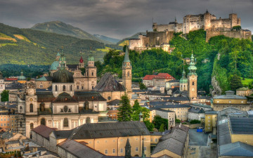 Картинка города зальцбург+ австрия панорама