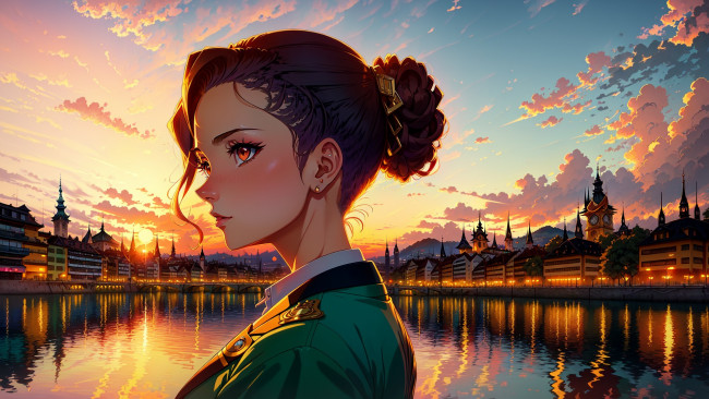 Обои картинки фото аниме, город,  улицы,  интерьер,  здания, нейросети, графика, нейроарт, ai, art, нейронные, сети, рисунки, нейро, искусство