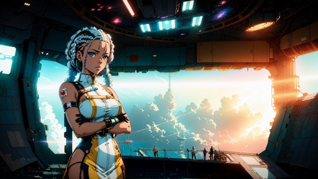 Обои картинки фото аниме, оружие,  техника,  технологии, нейросети, графика, нейроарт, ai, art, нейронные, сети, рисунки, нейро, искусство