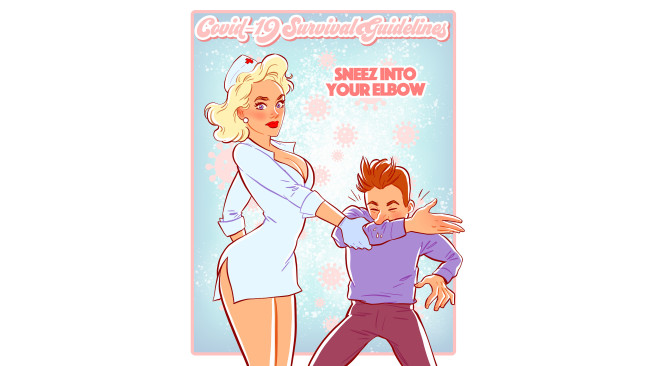 Обои картинки фото рисованное, люди, медсестра