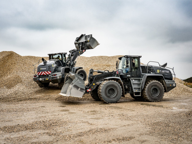 Обои картинки фото техника, фронтальные погрузчики, liebherr