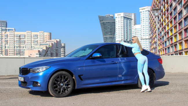 Обои картинки фото автомобили, -авто с девушками, bmw, 3, series