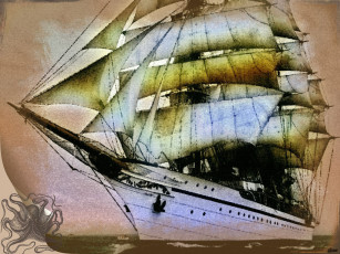 Картинка корабли рисованные