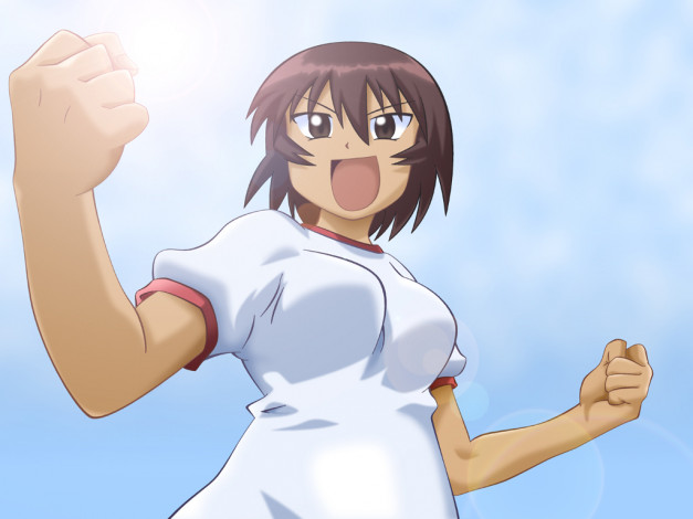 Обои картинки фото аниме, azumanga, daioh