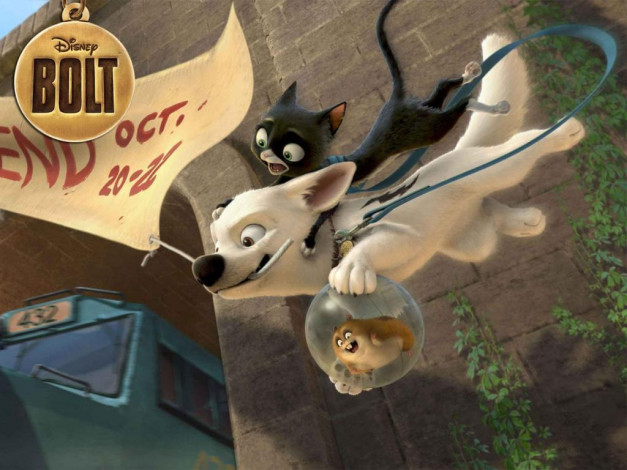 Обои картинки фото мультфильмы, bolt