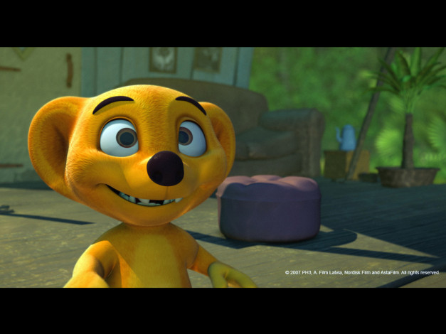 Обои картинки фото мультфильмы, jungledyret, hugo, fr&, 230, flabet, og, fri