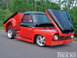 Картинка 1955 ford f100 автомобили custom pick up