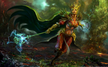 Картинка tinted green фэнтези магия