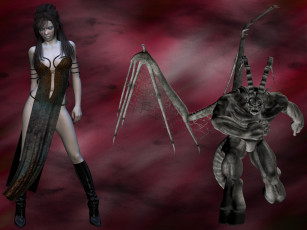 Картинка 3д графика fantasy фантазия девушка существо