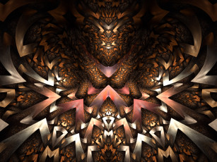 Картинка 3д графика fractal фракталы узор тёмный абстракция