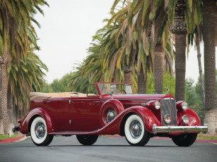 Картинка 1935 packard twelve convertible sedan автомобили ретро