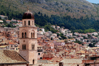 Картинка города дубровник хорватия крыши панорама