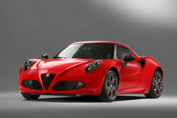 Картинка 2013 alfa romeo 4c автомобили красная