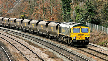 Картинка техника поезда рельсы пути локомотив грузовой состав