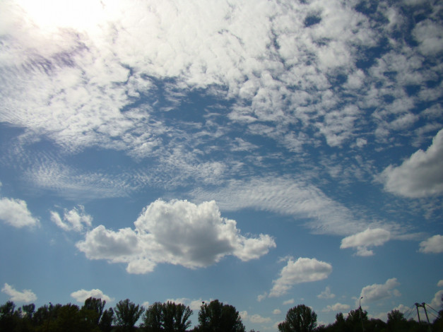 Обои картинки фото природа, облака, парк