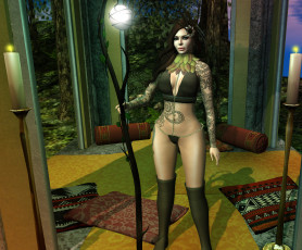 Картинка 3д+графика фантазия+ fantasy фон взгляд девушка