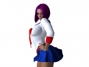 Картинка 3д+графика люди+ people униформа взгляд фон девушка