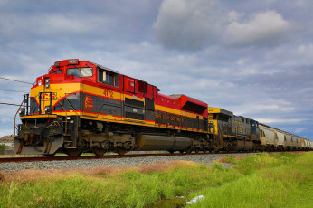 Картинка техника поезда локомотив рельсы дорога железная состав