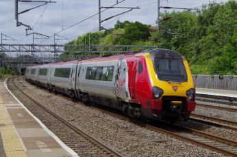 Картинка техника поезда состав рельсы локомотив железная дорога